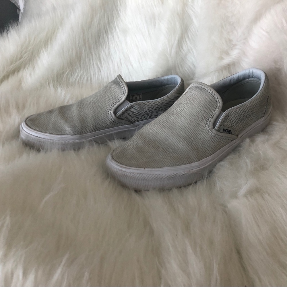 Vans snakeskin slip on shoes